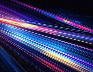 Dynamic streaks of light dance across a dark canvas, creating a vibrant, abstract composition (1)