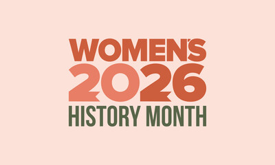 Obraz premium Women's History Month. The annual month that highlights the contributions of women to events in history. Celebrated during March in the United States, the United Kingdom, and Australia. Vector poster