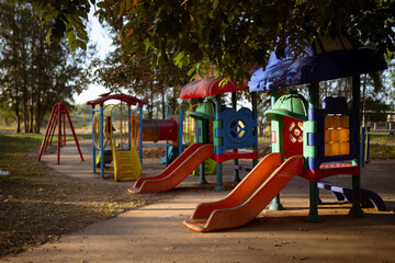 Golden Hour at the Local Community Playground