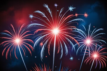 Vibrant night sky fireworks display