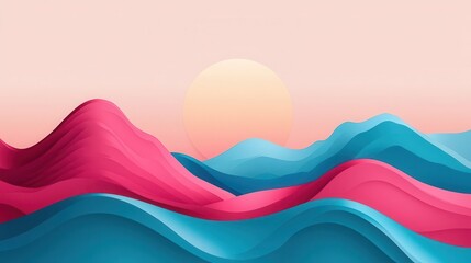 Deep canyon mountains at twilight with vivid gradient sky and layered geology