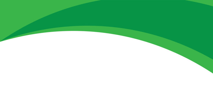 Green banner background. Green abstract header with rounded lines for web banner or poster.