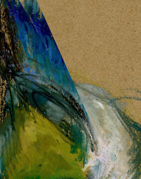 Abstract background for design. Hand-drawn oil pastel drawing.
