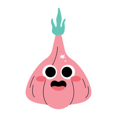 Minimalist Onion Vector Illustration for Food Designs
