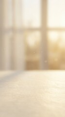 Soft Morning Light on Table with Dust Particles in Air