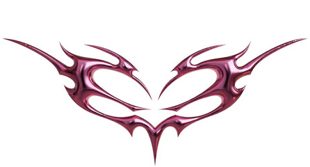 3d render of pink Cybersigilism ornamental gothic sigil patterns with neo tribal lines and cyber aesthetic