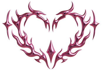 3d render of pink Cybersigilism ornamental gothic sigil patterns with neo tribal lines and cyber aesthetic