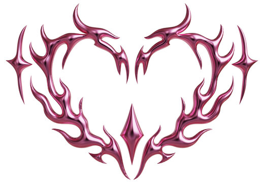 3d render of pink Cybersigilism ornamental gothic sigil patterns with neo tribal lines and cyber aesthetic