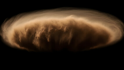 Dust storm : A mesmerizing display of nature's raw power as a colossal dust storm swirls dramatically, creating a captivating spectacle of earth's elements