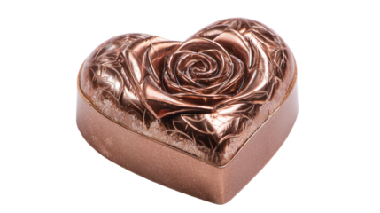 Rose gold heart shaped box with rose pattern for special gifts perfect for valentines anniversary and birthdays showcasing love and affection