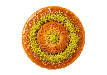 ramadan pistachio glazed pastry with orange swirl