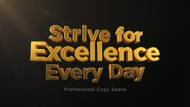Golden Strive for Excellence message