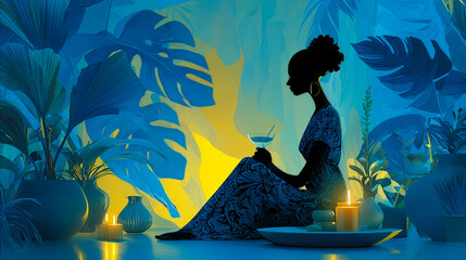 Self-love, a date with yourself over wine.