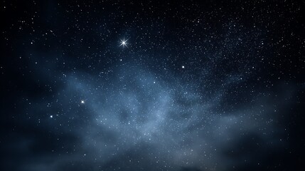 Naklejka premium A dark sky filled with numerous stars and luminous nebulas