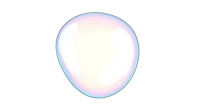 Water liquid bubble on white bg able to loop endless 4k