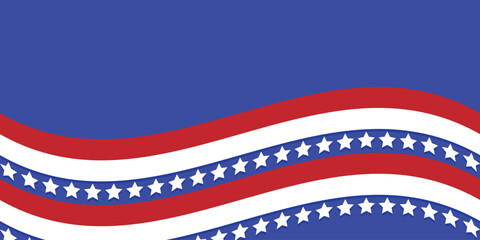 United States flag background. American banner template