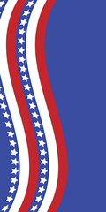 United States flag background. American banner template