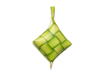 ketupat woven palm leaf rice cake in diamond shape
