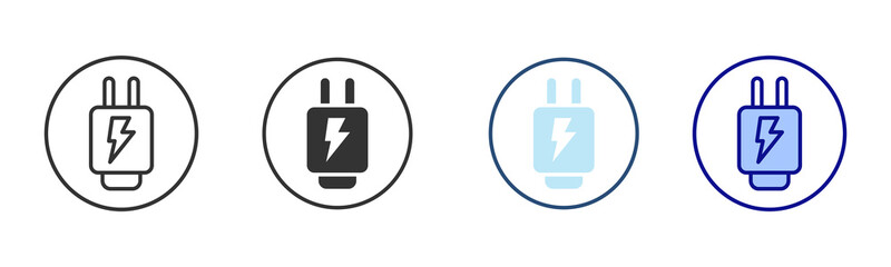 Obraz premium Plug Icon Set. Designed In Multi Style