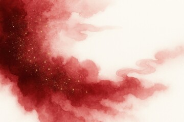 Abstract Red Smoke Background with Dramatic Ink Texture