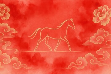 Festive Red Background with Subtle Chinese New Year Motifs