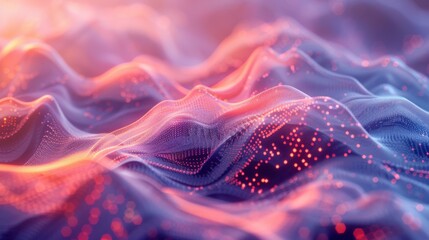 futuristic pastel neon mesh wave on soft gradient