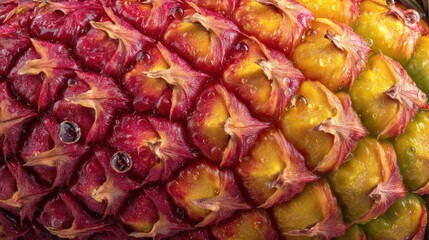 Fototapeta premium Macro Shot of Tropical Fruit With Vibrant Colors and Water Droplets for Food Advertising and Packaging Needs