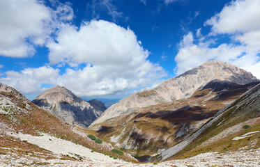 wide panorama view abruzzo region italy
