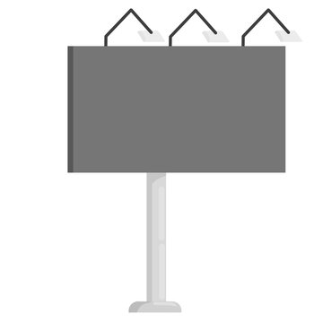 Vertical Billboard Mockup with Top Spotlights