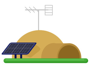 Eco Friendly Dome House with Solar Panel Energy