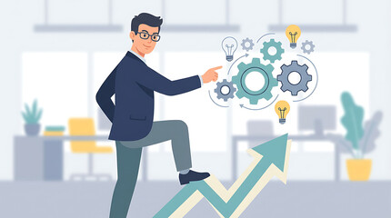 Taking Initiative Business Concept Illustration