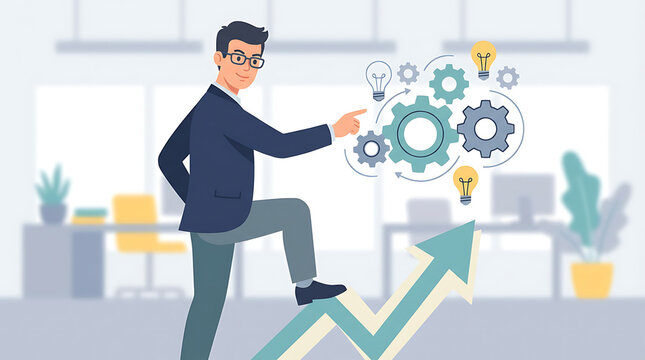 Taking Initiative Business Concept Illustration