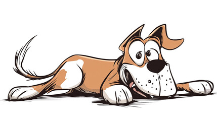 Playful Pup's Whimsical Pose: A cheerful canine with expressive eyes and a mischievous grin strikes a playful pose, inviting a sense of joy and lightheartedness. 