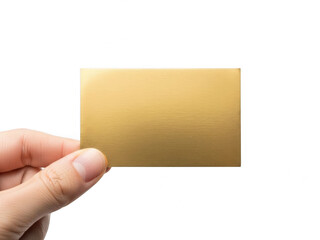 Obraz premium Golden business card isolated on transparent background