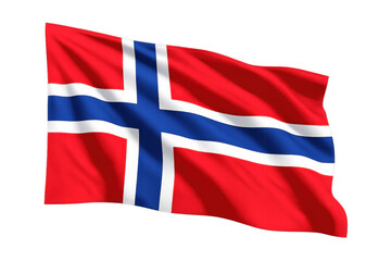 Fototapeta premium Norway flag waving, national symbol presenting patriotism, democracy, independence, and pride, with national identity