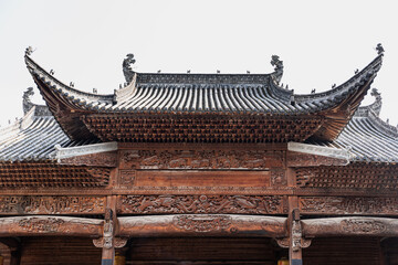 Fototapeta premium Ancient Chinese Temple Architecture in Jiangwan Town, Wuyuan