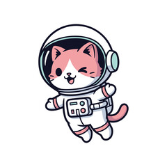 Cute Astronaut Dog Vector Illustration