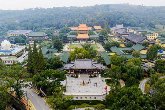 Donglin Temple Aerial View, Jiujiang, Jiangxi Province, China