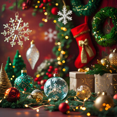 Collection of Christmas decorations