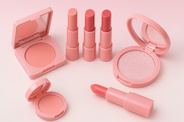 Modern Cosmetic Products Flat Lay for Beauty Brand Promotion