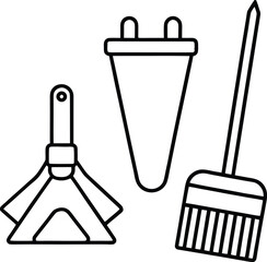  Flat color vector of household repair tools line art 