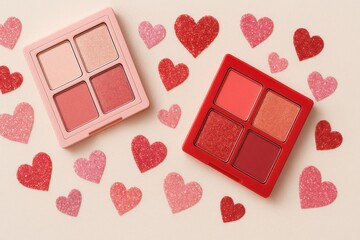 Minimal Beauty Product Arrangement with Soft Light for Commercial Use