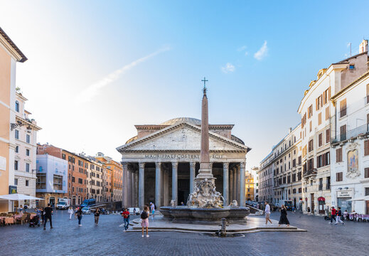 Pantheon Rome Italy - Classical Roman Architecture and Historic Piazza della Rotonda