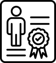 Qualification line icon