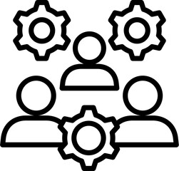 Leadership line icon