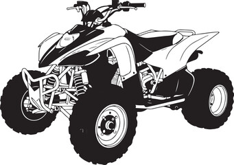 Quad bike illustration on transparent background