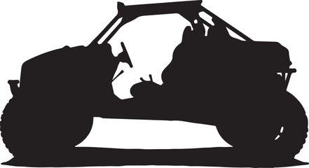 silhouette of offroad vehicle