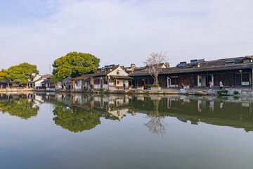 Obraz premium Xitang Ancient Water Town, Jiangnan - Traditional Chinese Architecture