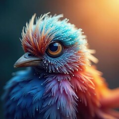 Intricate feather barbs, soft light, delicate texture, wing, macro photography