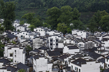 Shicheng Village Wuyuan - Traditional Chinese Architecture Aerial View